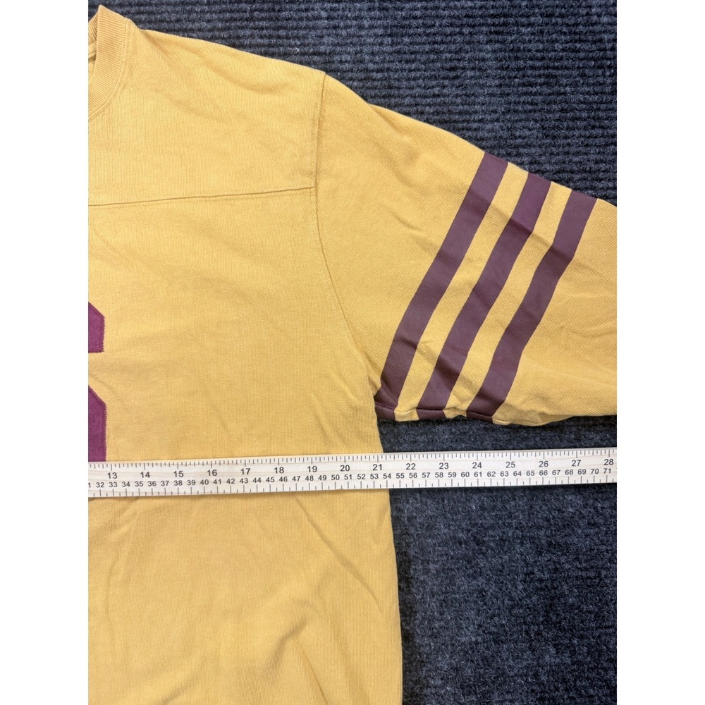 Vintage American Eagle Mens Yellow Long Sleeve Football Tee Shirt Number 6 Large - Picture 7 of 10